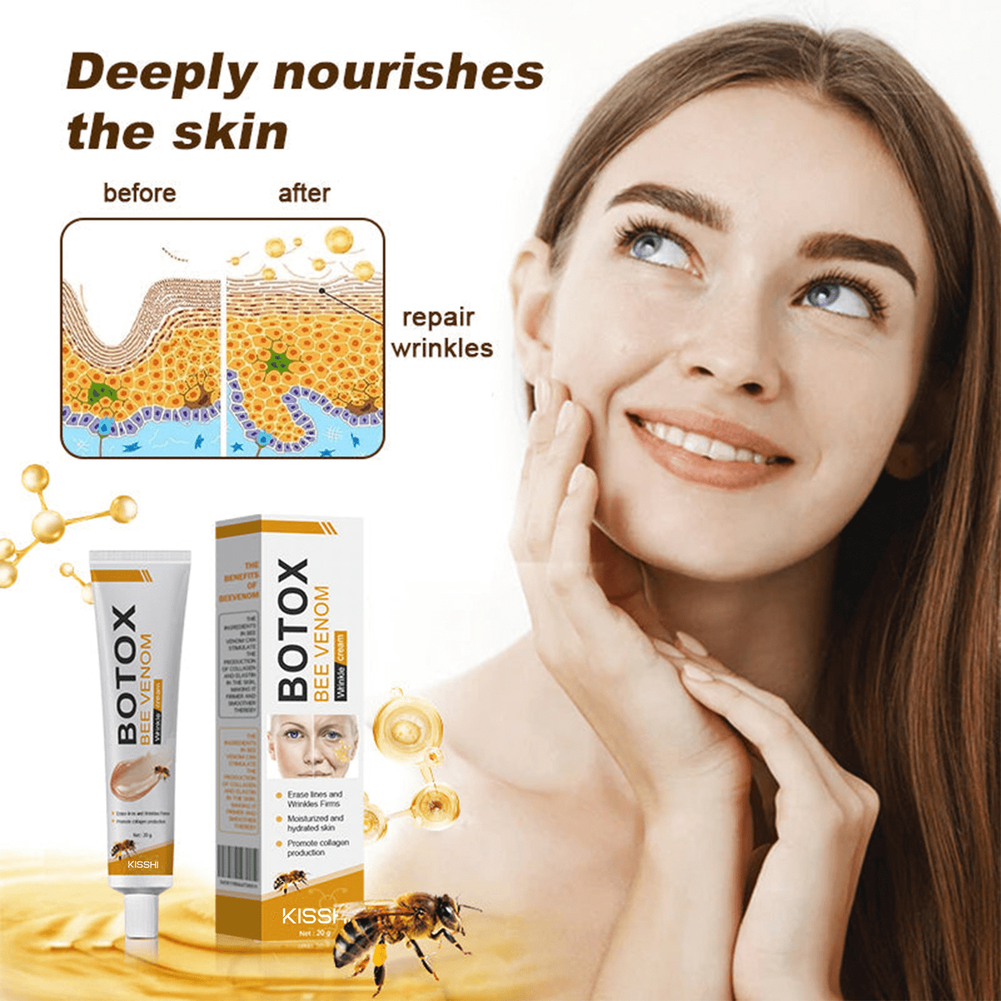 Kisshi™ Botox Bee Venom Wrinkle Removal Cream  D01