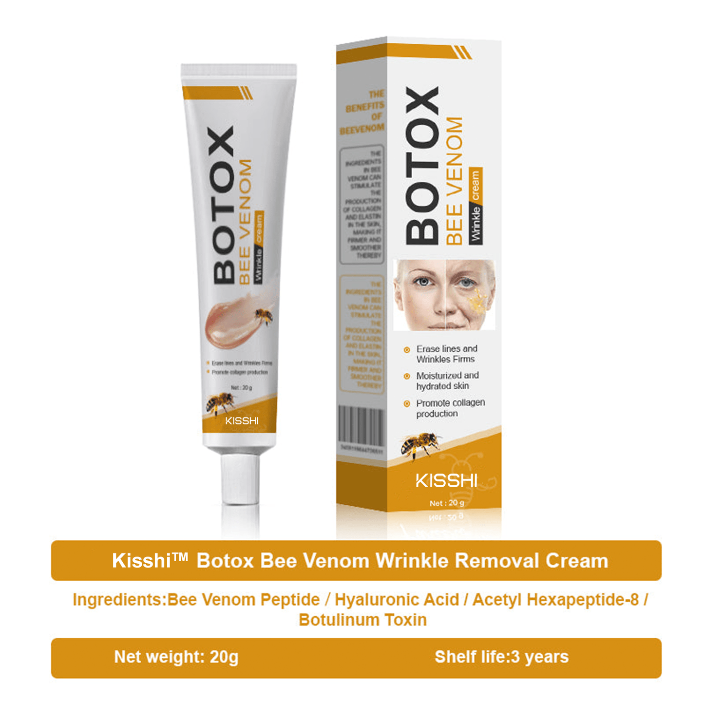 Kisshi™ Botox Bee Venom Wrinkle Removal Cream  D01