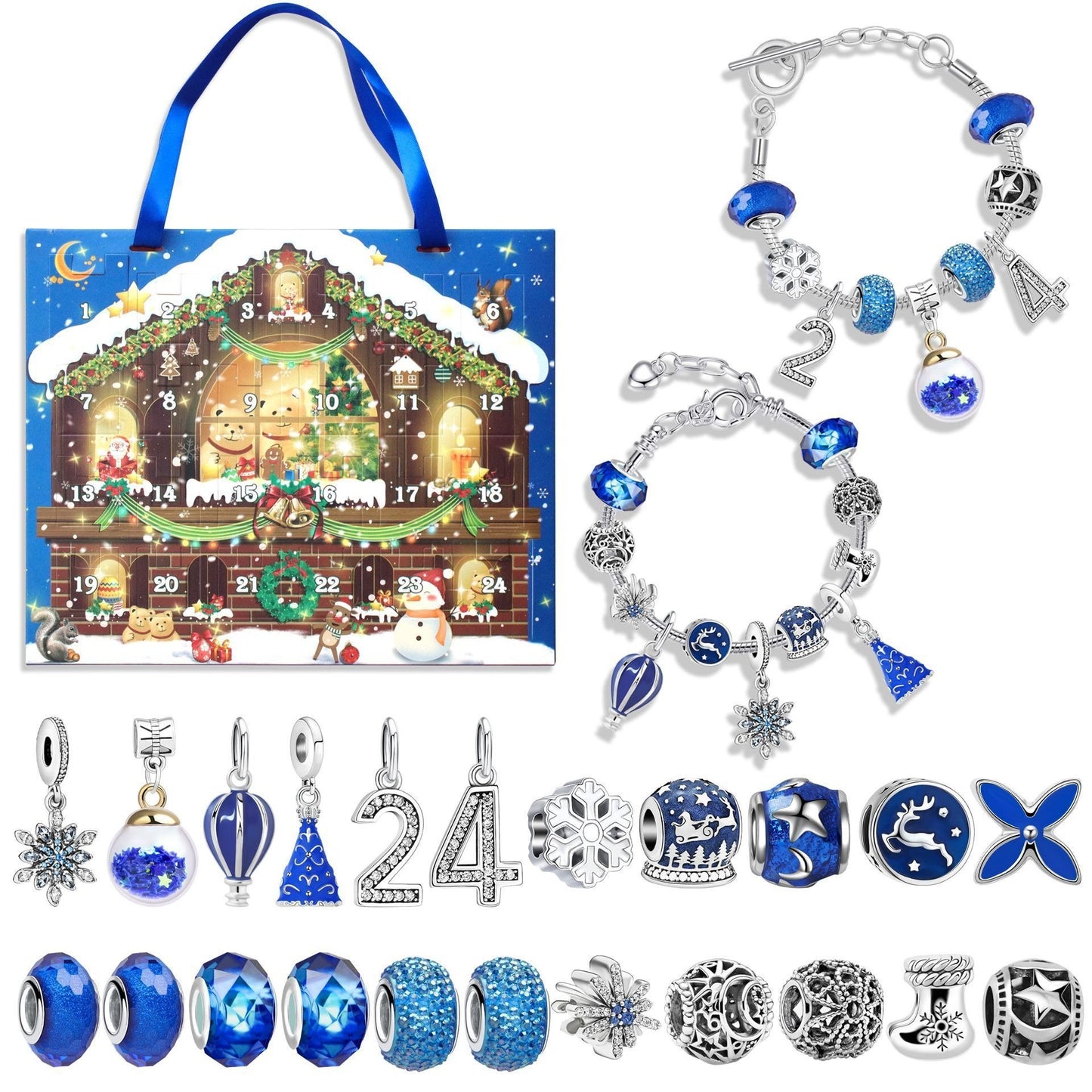 Oneswear® 🔥24 Pcs DIY Christmas Advent Calendar Bracelets Set D02