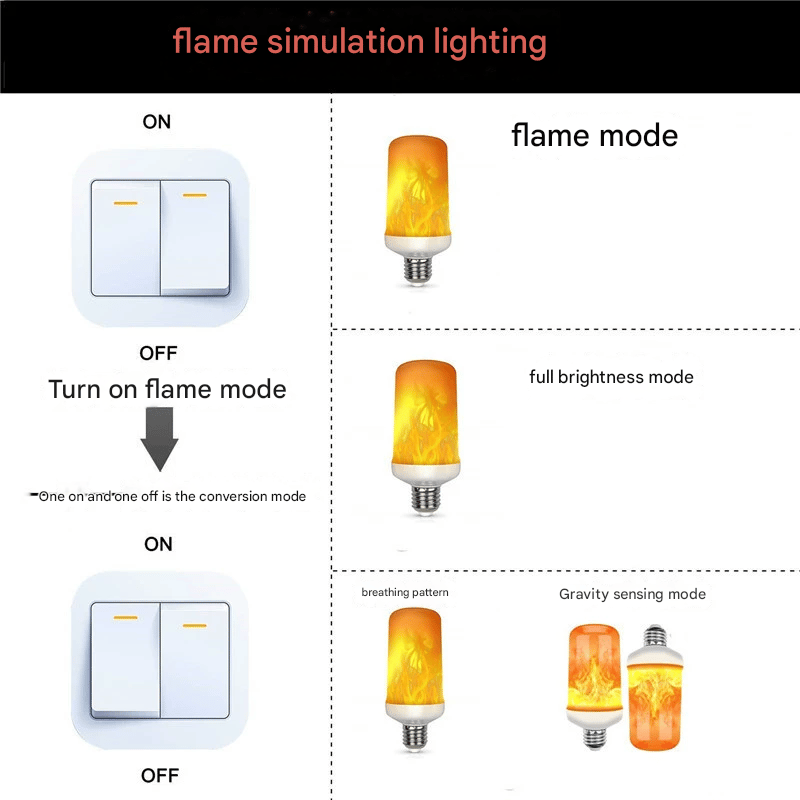 Cilifer® 🔥LED Flame Light Bulb With Gravity Sensing Effect D03