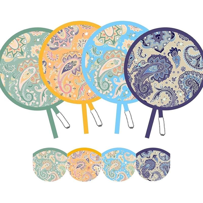 Cilifer® 🔥4-Pack Foldable Hand Fans – Boho Chic Cooling Fans for Summer D01