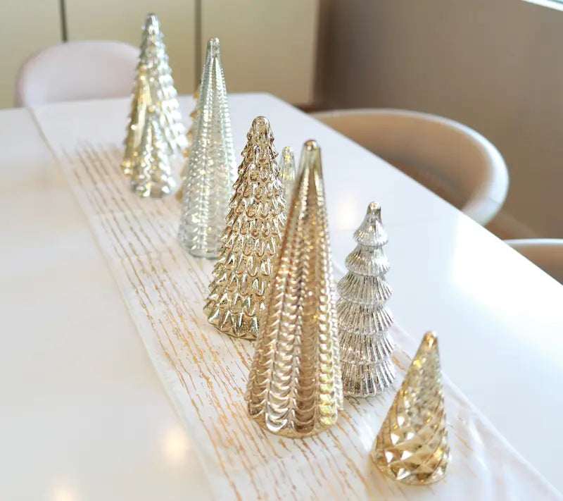 Billhol® 🔥LAST DAY 50% OFF 🔥 Set of 5 Illuminated Mercury Glass Trees 🎄04