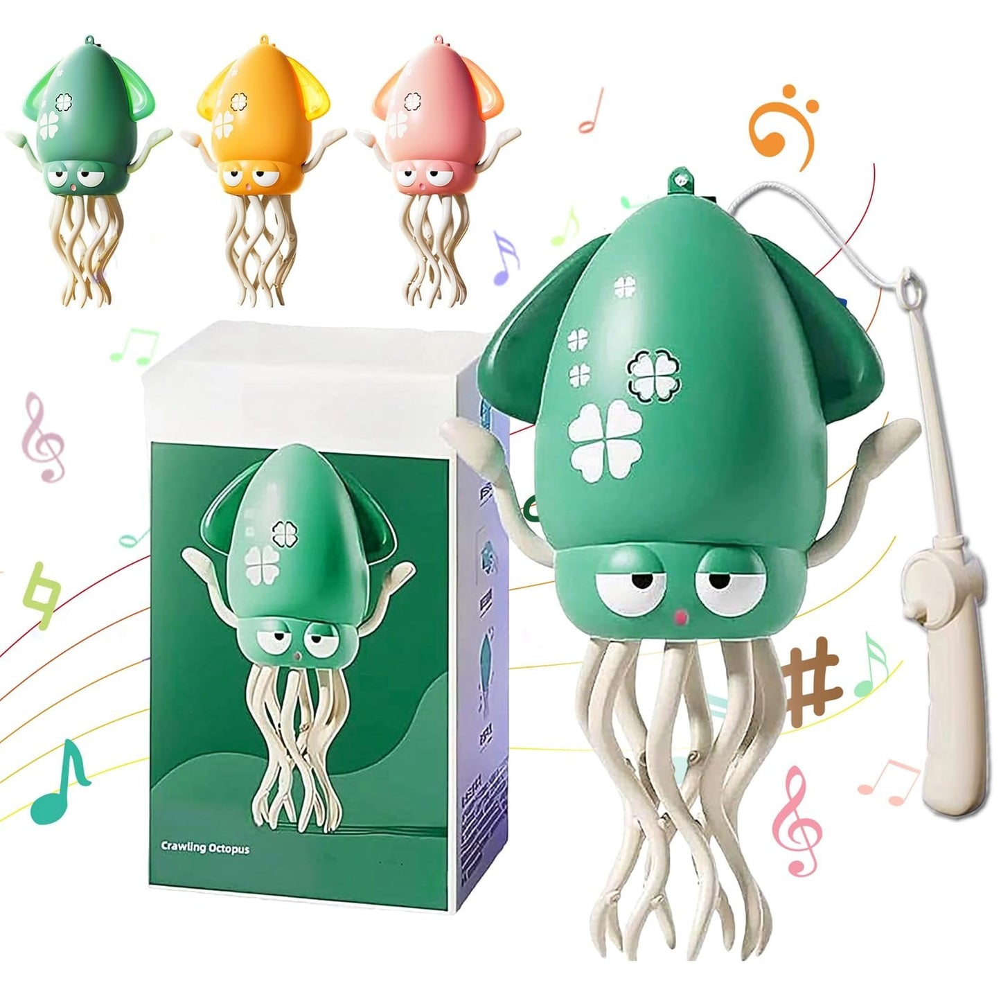 Cilifer® 🔥Electric Crawling Octopus Toy with LED Lights & Music D04