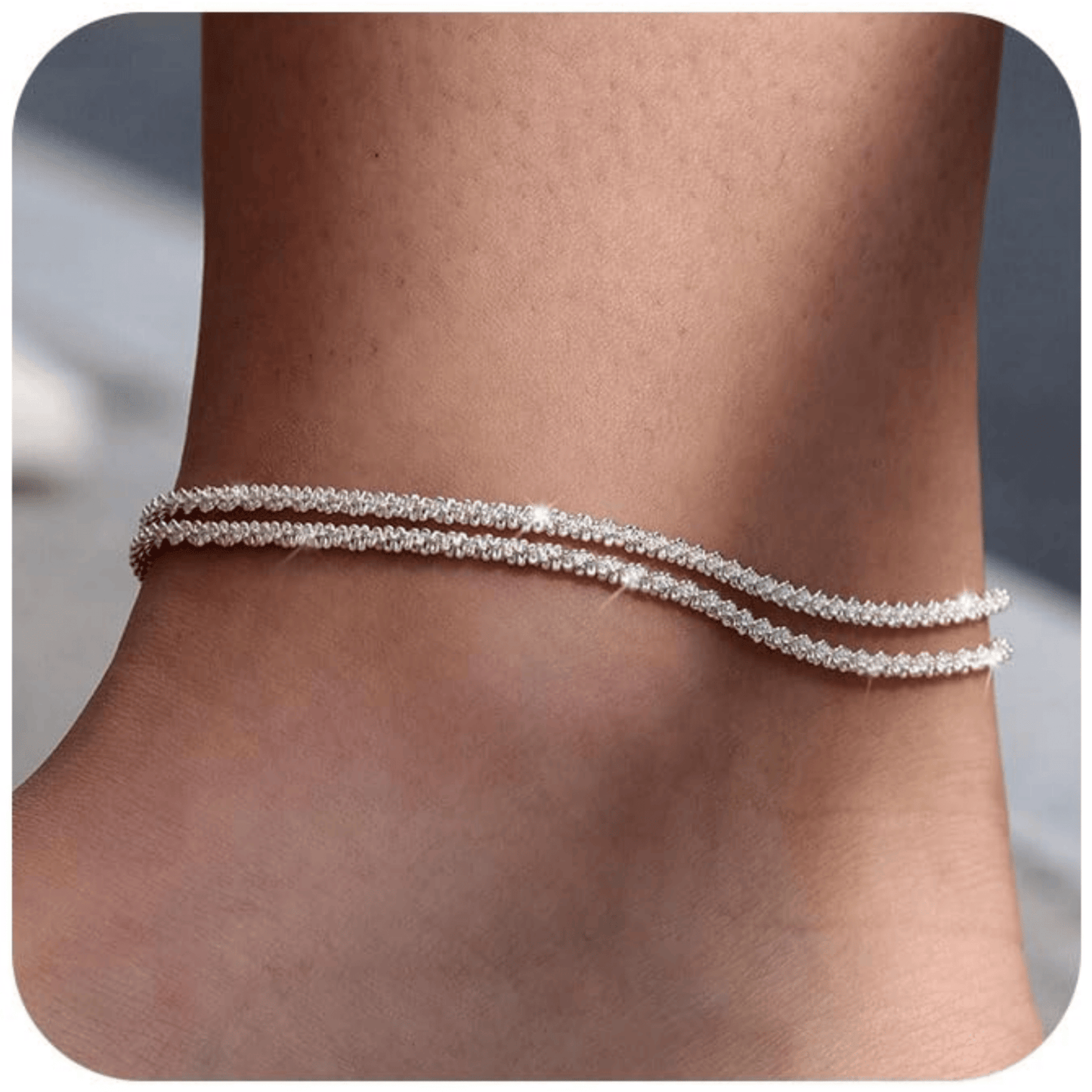 Oneswear®  🏖️ Women's 14K Gold & Sterling Silver Anklets D02