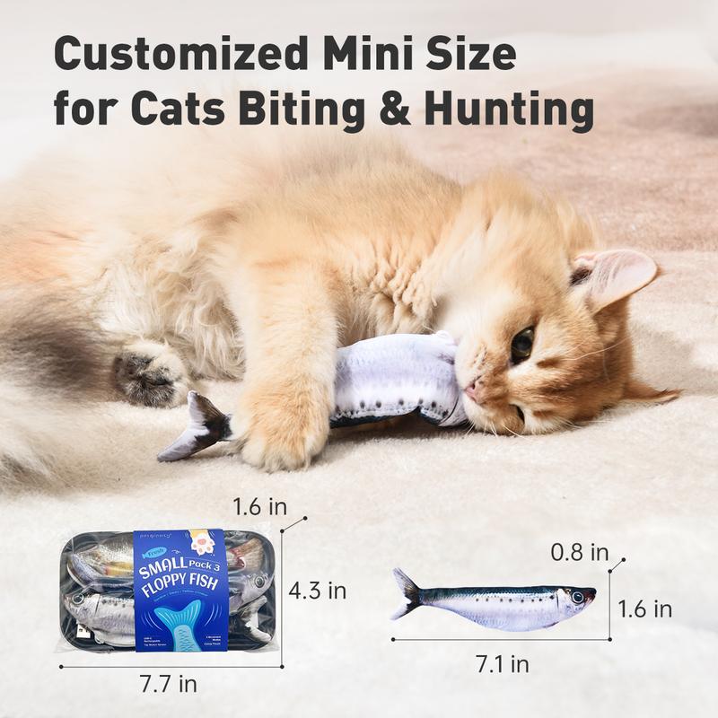 Cilifer®🔥 Petgravity Bitesized Realistic Flopping Fish Cat Toys D01