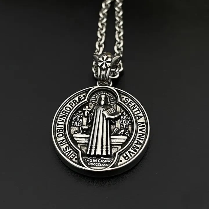 Oneswear® 🔥Last Day 50% OFF -✝️Saint Benedict Medal Pendant Necklace🎁Buy 2 Get 1 Free D01