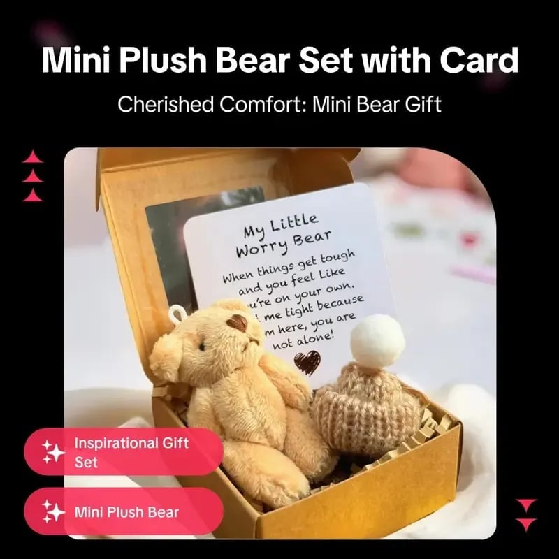 Cilifer® 🔥🎁Handmade Mini Plush Teddy Bear in Box D01