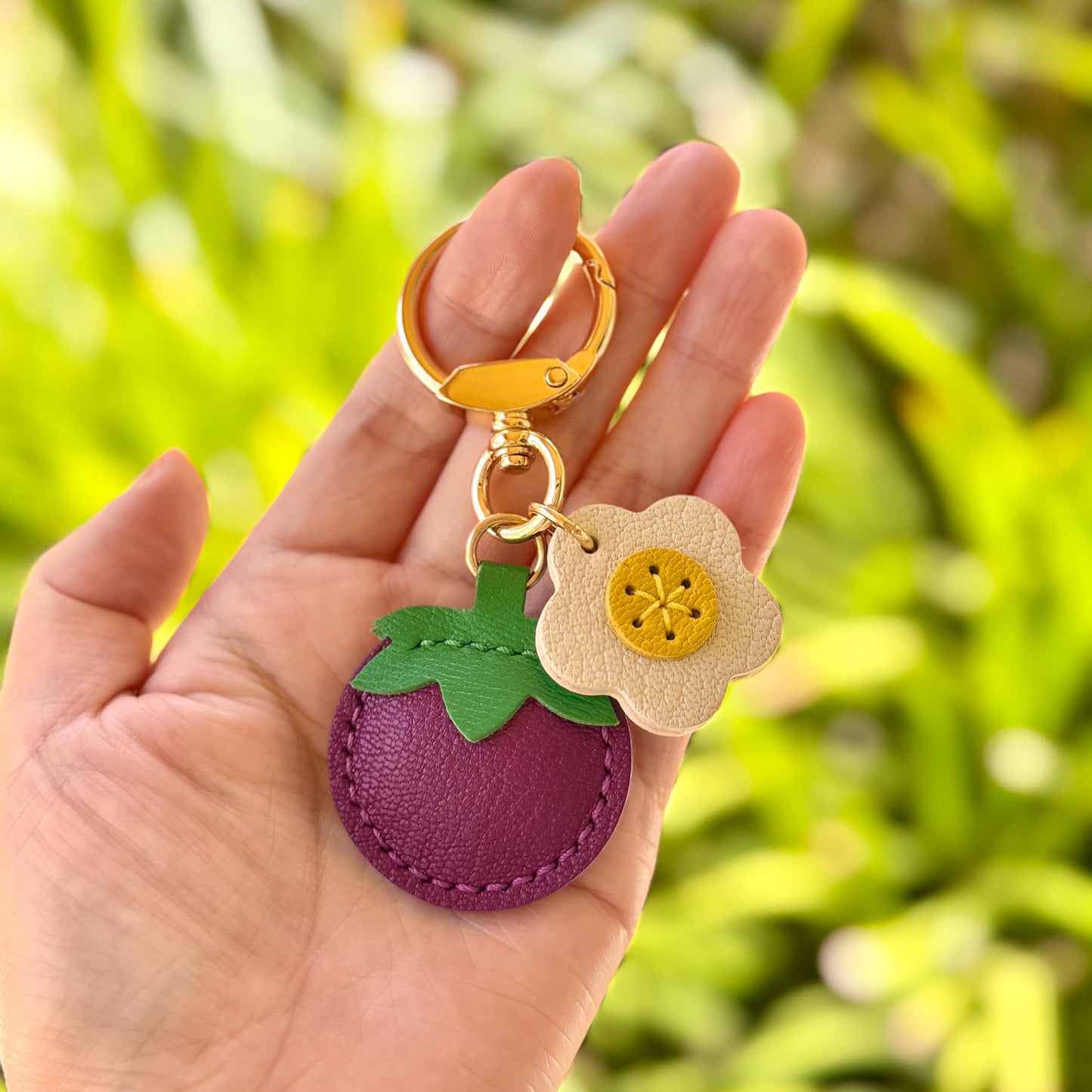 Cilifer®🍊🌼Leather Fruit And Flower Key Fob D01