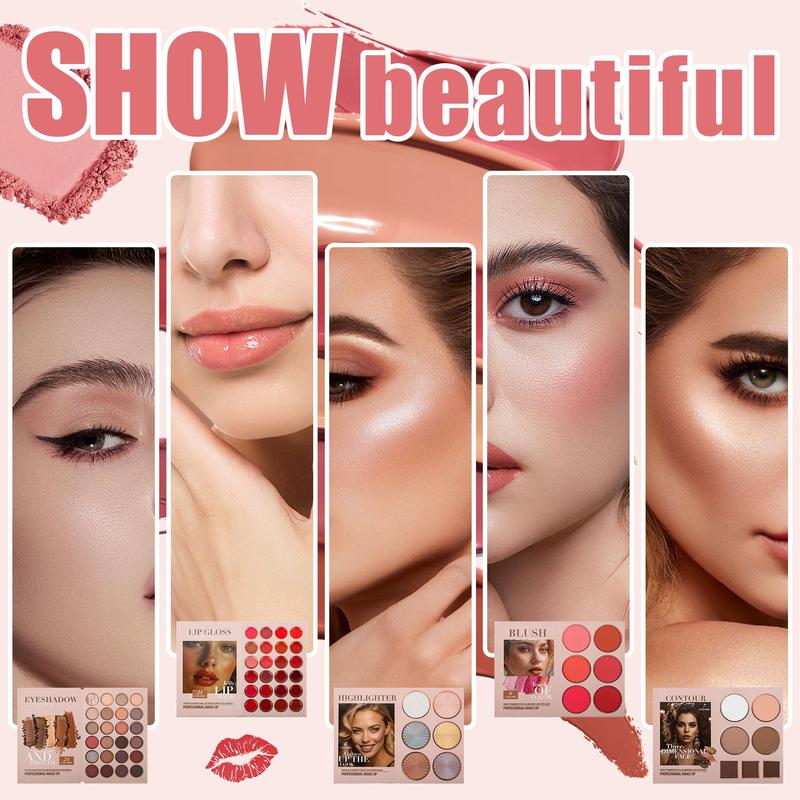 Luhaka® 🎨Multi-Color Book Makeup All-in-One Palette (Eyeshadow & Highlight & Blush & Contour)✨ D01