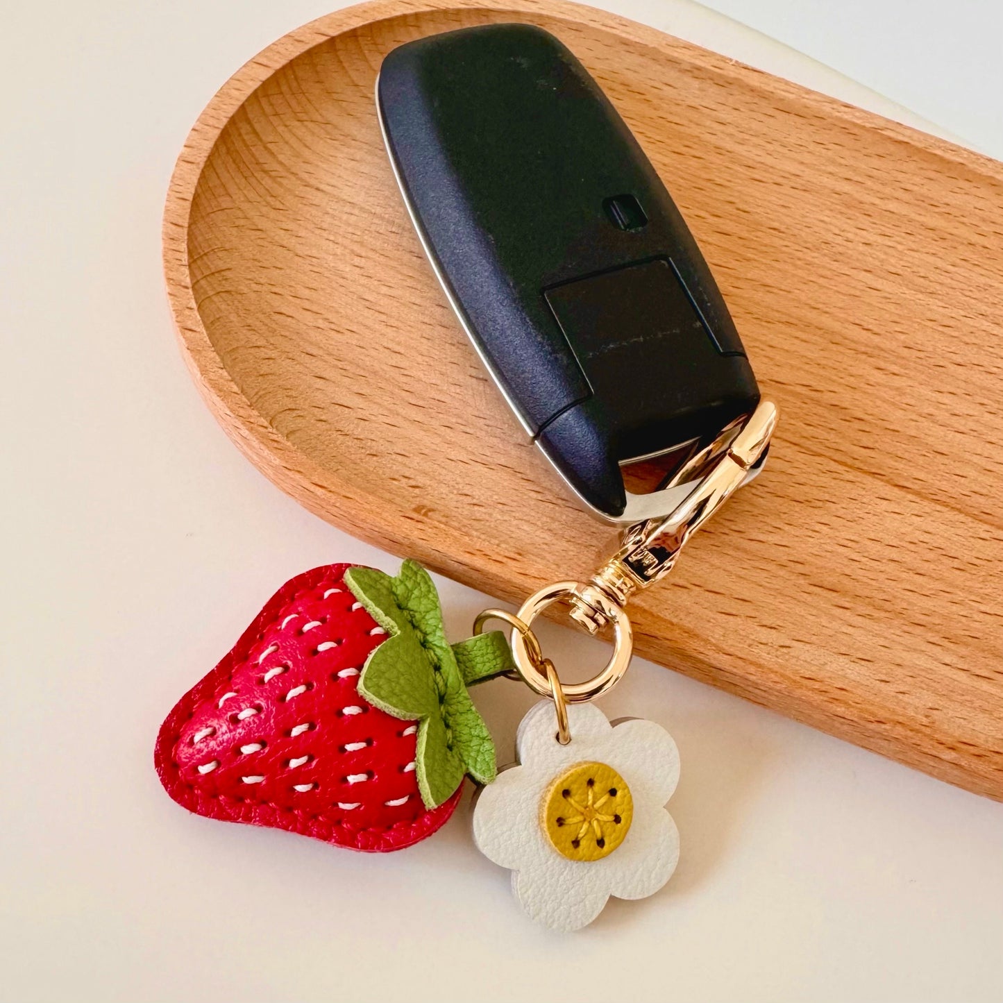 Cilifer®🍊🌼Leather Fruit And Flower Key Fob D01