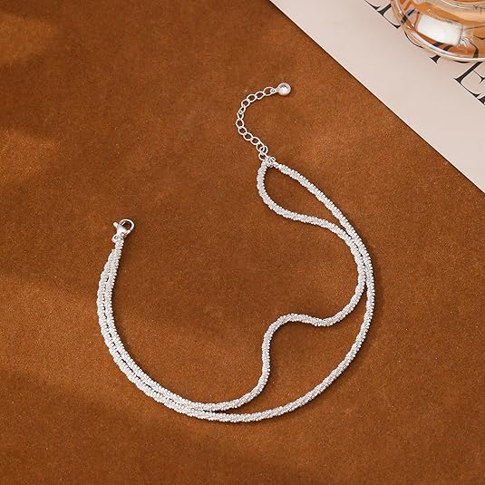 Oneswear®  🏖️ Women's 14K Gold & Sterling Silver Anklets D02
