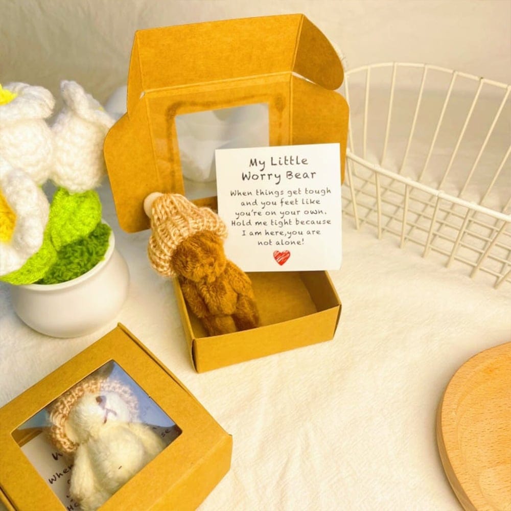 CZTICLE® 🎁Handmade Mini Plush Teddy Bear in Box D01