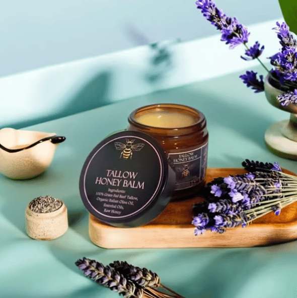 Luhaka® 🔥 🍯Handmade Organic Grass-Fed Beef Tallow Balm with Raw Honey 🌿 D02