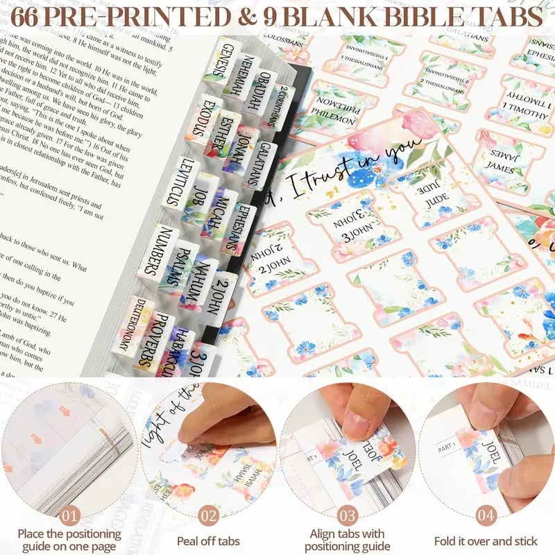 🔥LAST DAY 49% OFF-✝Floe Bible Study Fabric Storage Bag Set