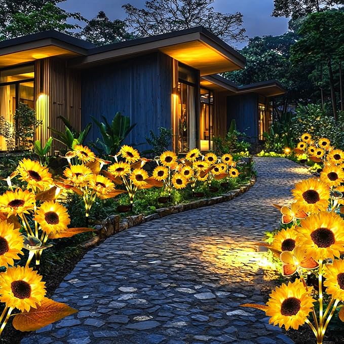 Cilifer® 🔥🌞Solar LED Sunflower Garden Lights-29.6inch/75cm D03