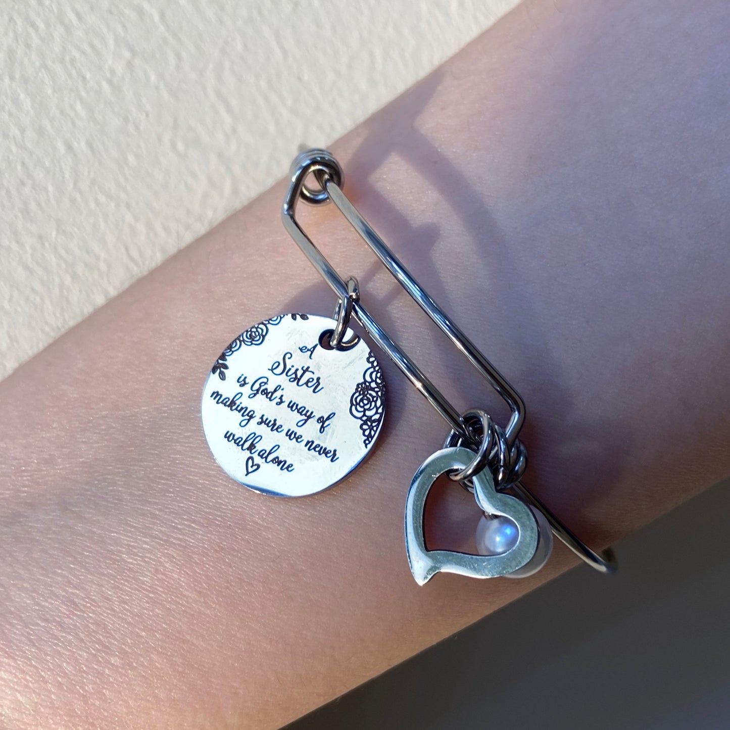 Oneswear® 🔥A Sister Is God's Way Of Making Sure We Never Walk Alone Bangle D01