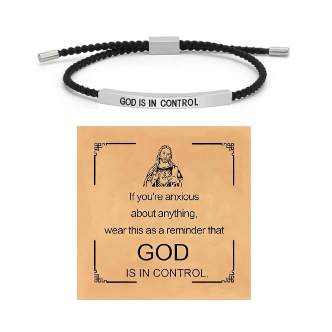 Oneswear® ✝️Inspire Bracelet GOD IS IN CONTROL/W.W.J.D - Elegant Design with Unique Patterns and Letters D03