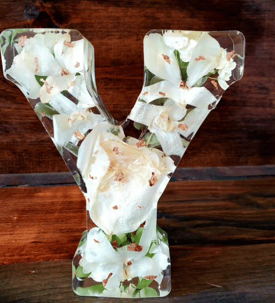 Handmade Floral Resin Night Light