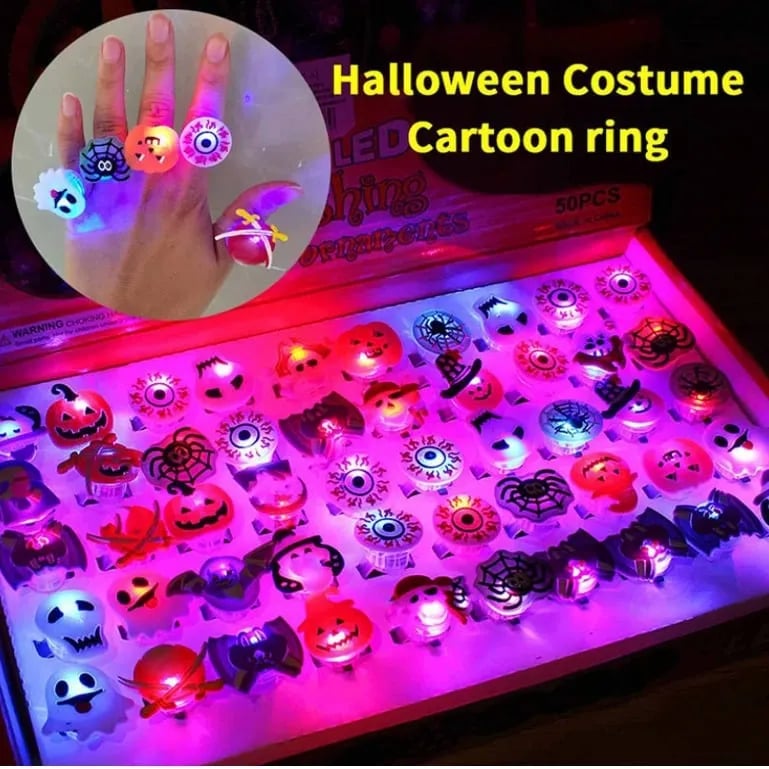 Oneswear® 🎁LED Light Halloween Glowing Ring😍 - Set with 50pcs D01