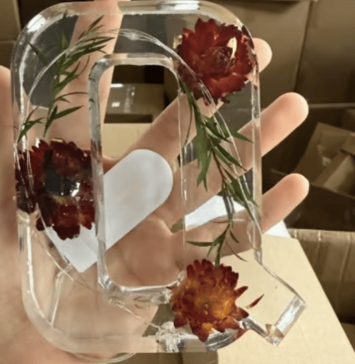 Handmade Floral Resin Night Light