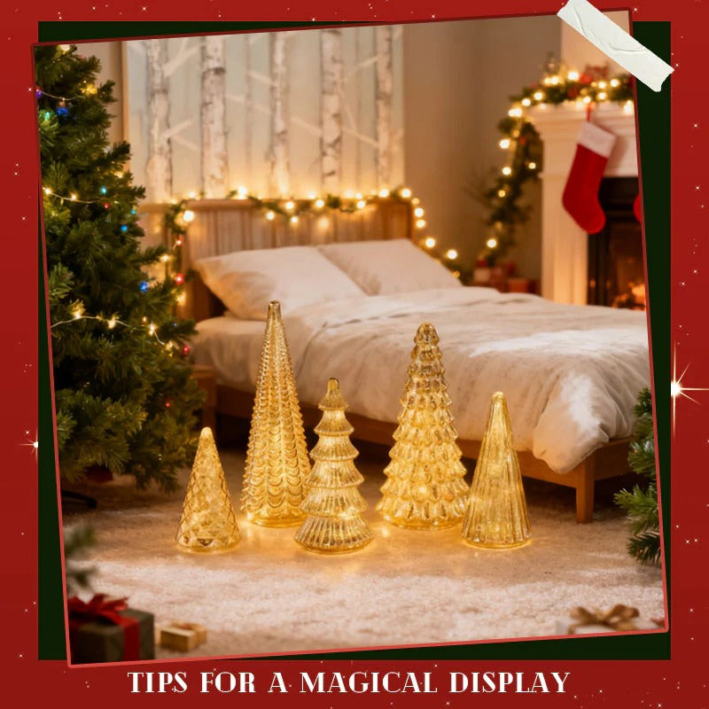 Billhol® 🔥LAST DAY 50% OFF 🔥 Set of 5 Illuminated Mercury Glass Trees 🎄04