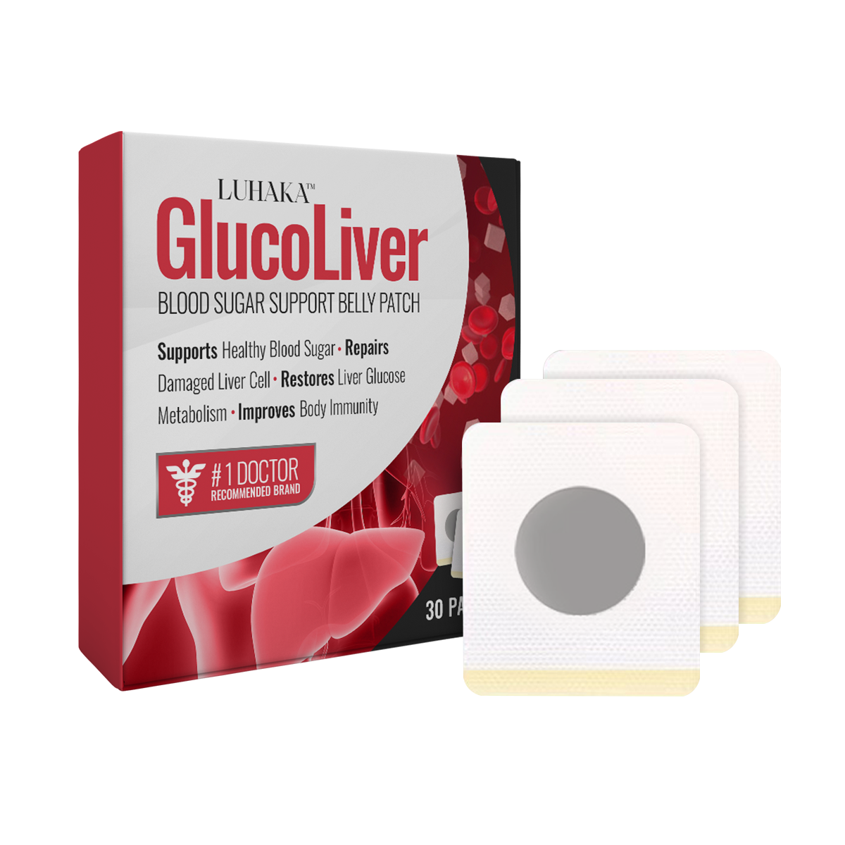 Luhaka™ GlucoLiver Blood Sugar Support Belly Patch 👨⚕️❤️🩹9