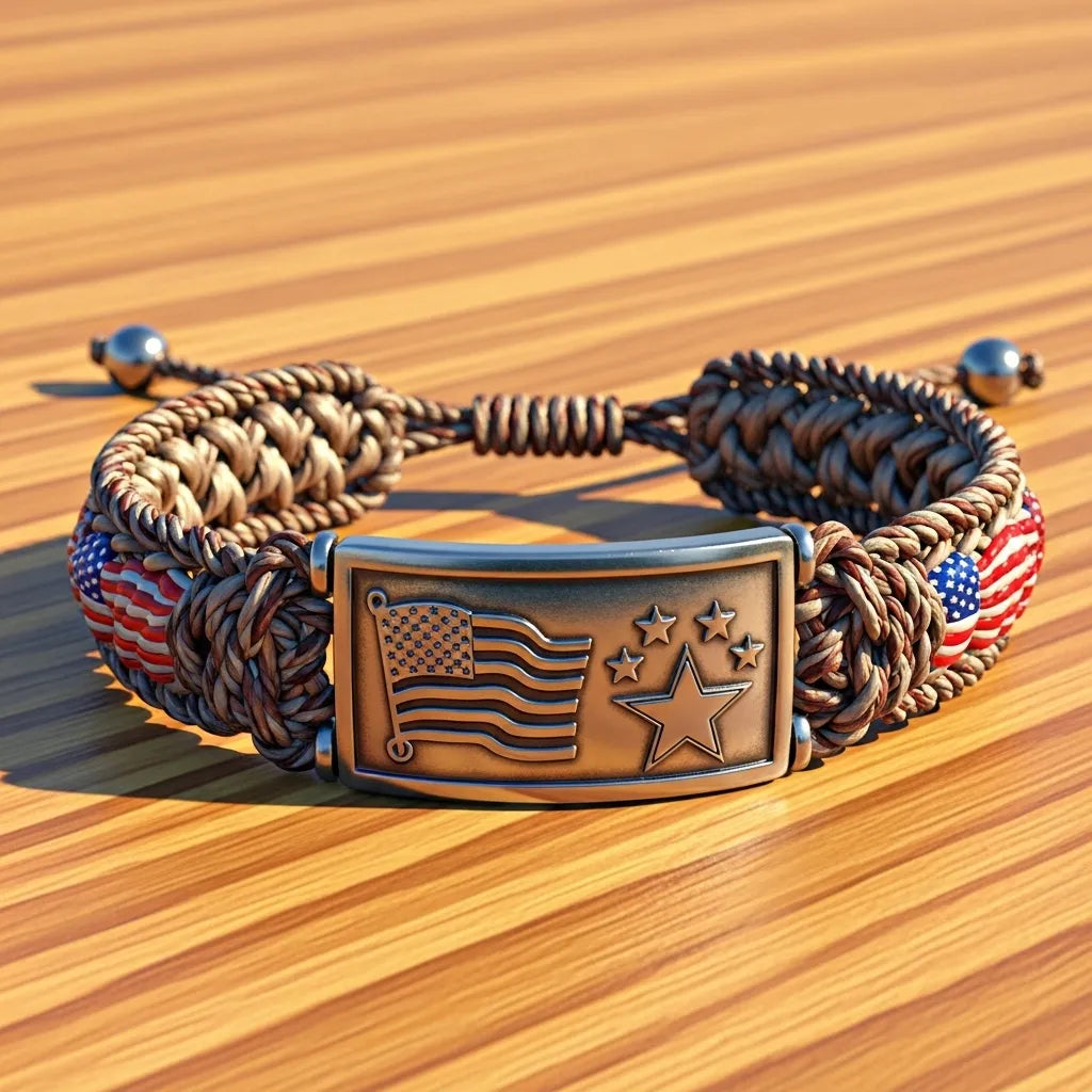 CZTICLE® Adjustable Patriotic Wristband D01