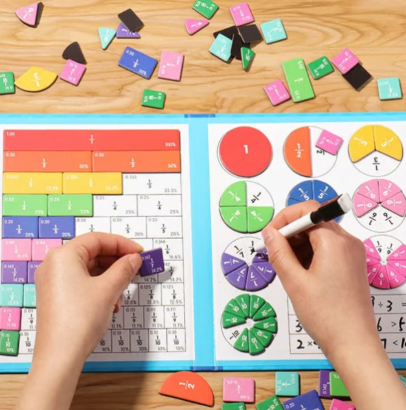 CZTICLE® Montessori Magnetic Book Fraction Puzzle For Children D03