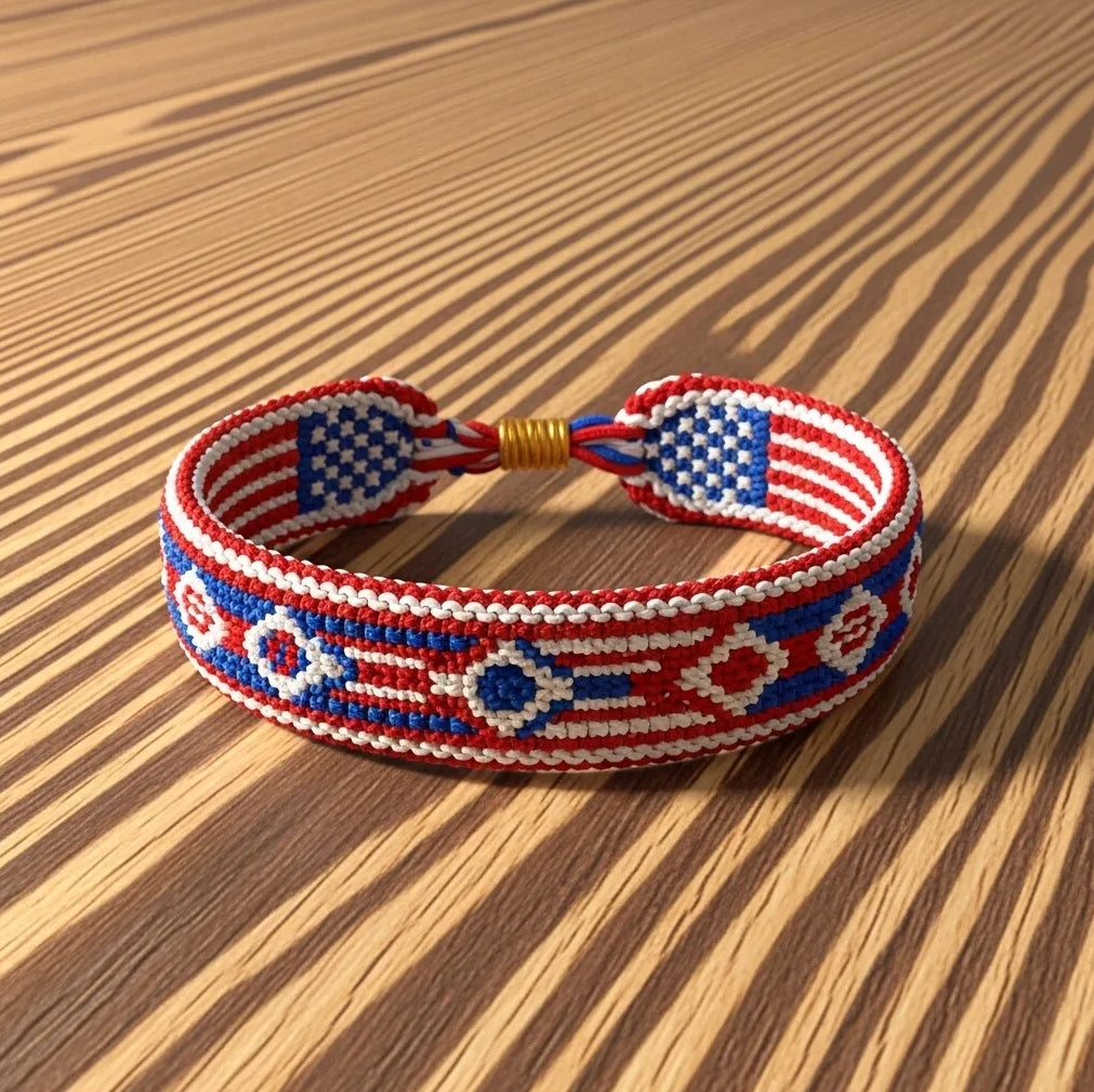 CZTICLE® USA Pride Woven Bracelet D03