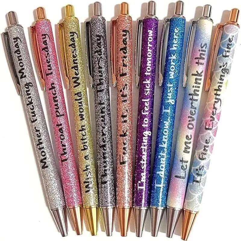 CZTICLE® Colored Glitter Pen Set For Sarcastic Souls  D05