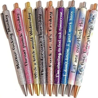 CZTICLE® Colored Glitter Pen Set For Sarcastic Souls  D05