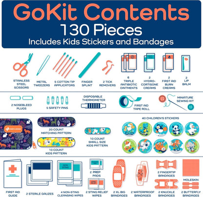 Cilifer® 🔥🏆Flash Sale⚡KeepGoing Kids Travel First Aid Kit – 130 Piece D01