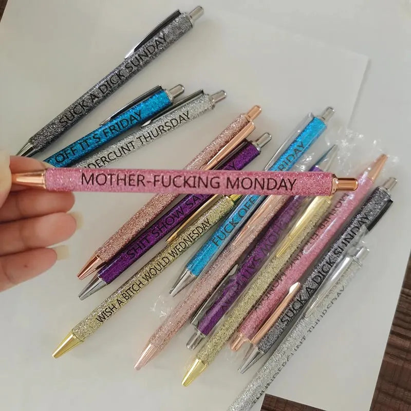 CZTICLE® Colored Glitter Pen Set For Sarcastic Souls  D05