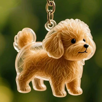 CZTICLE® Dog Hair Collector Keychain Charm Memorial Storage Box D01