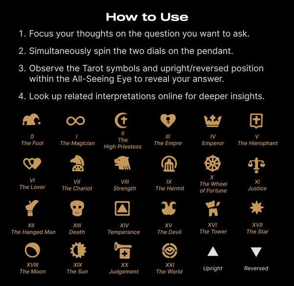 Oneswear®🔥 2025 Handcrafted Tarot Pendant | Spiritual Wisdom On-The-Go (With Manual) D01
