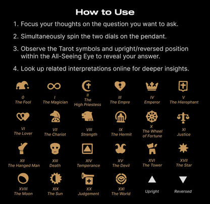 Oneswear®🔥 2025 Handcrafted Tarot Pendant | Spiritual Wisdom On-The-Go (With Manual) D01