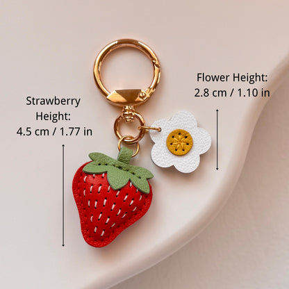 Cilifer®🍊🌼Leather Fruit And Flower Key Fob D01
