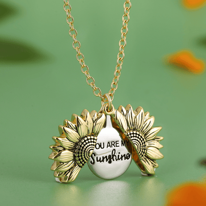 CZTICLE®🔥🌞You Are My Sunshine Sunflower Necklace🌻(Double-sided engraving) D01
