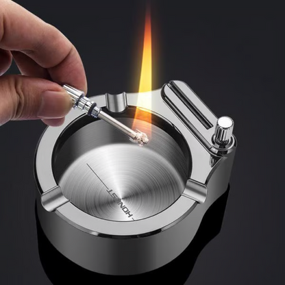 CZTICLE® 💥Retro Metal Ashtray Ten Thousand Match Lighter🔥 D01