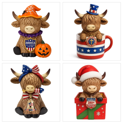 Cilifer®🔥LAST DAY 49% OFF - 2025 Thanksgiving Highland Cow Set D02
