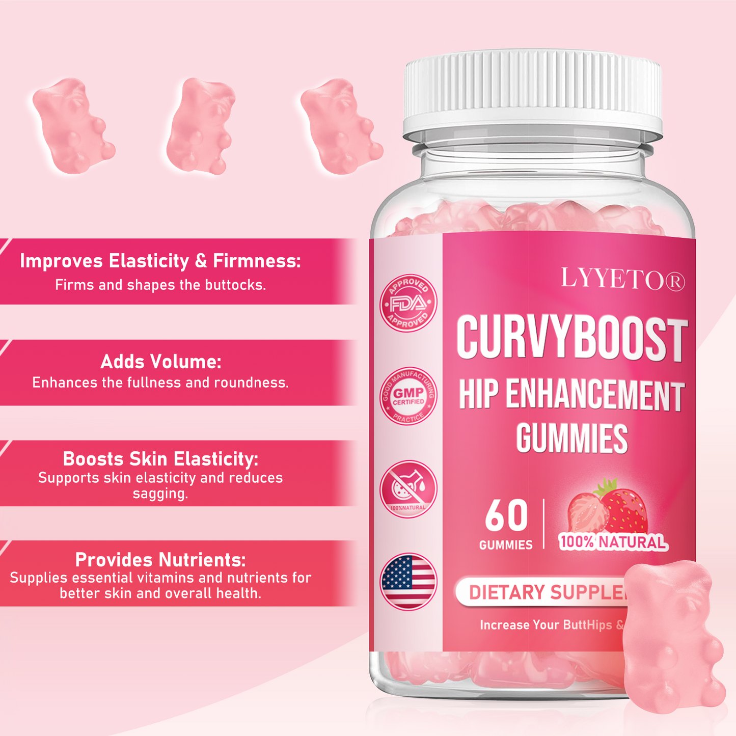 Lyyeto®  CurvyBoost Hip Enhancement Gummies🍑- Limited Discounts Ⅱ