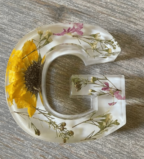 Handmade Floral Resin Night Light