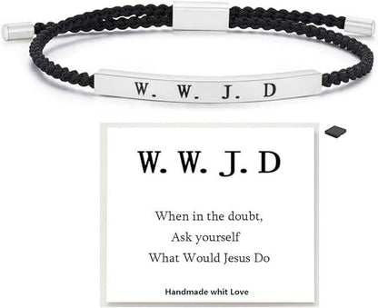 Oneswear® ✝️Inspire Bracelet GOD IS IN CONTROL/W.W.J.D - Elegant Design with Unique Patterns and Letters D01