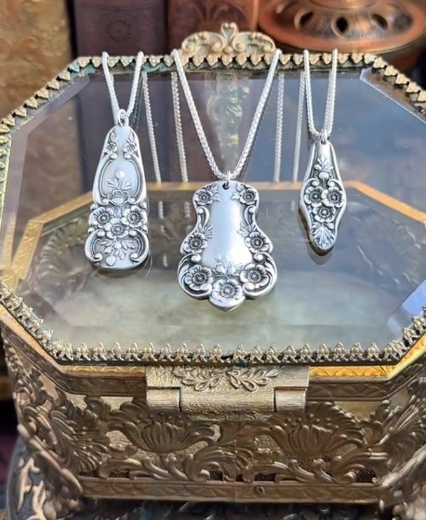 CZTICLE®🔥LAST DAY 60% OFF✨Handmade Sterling Spoon Necklace -Handmade Sterling Spoon Necklace Crafted from Authentic Vintage Silverware D02