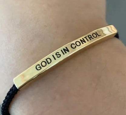 Oneswear® ✝️Inspire Bracelet GOD IS IN CONTROL/W.W.J.D - Elegant Design with Unique Patterns and Letters D01