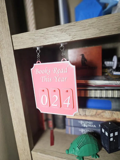 CZTICLE® Hanging Bookshelf Counter Bookish Decor Books Read This Year Counter D05