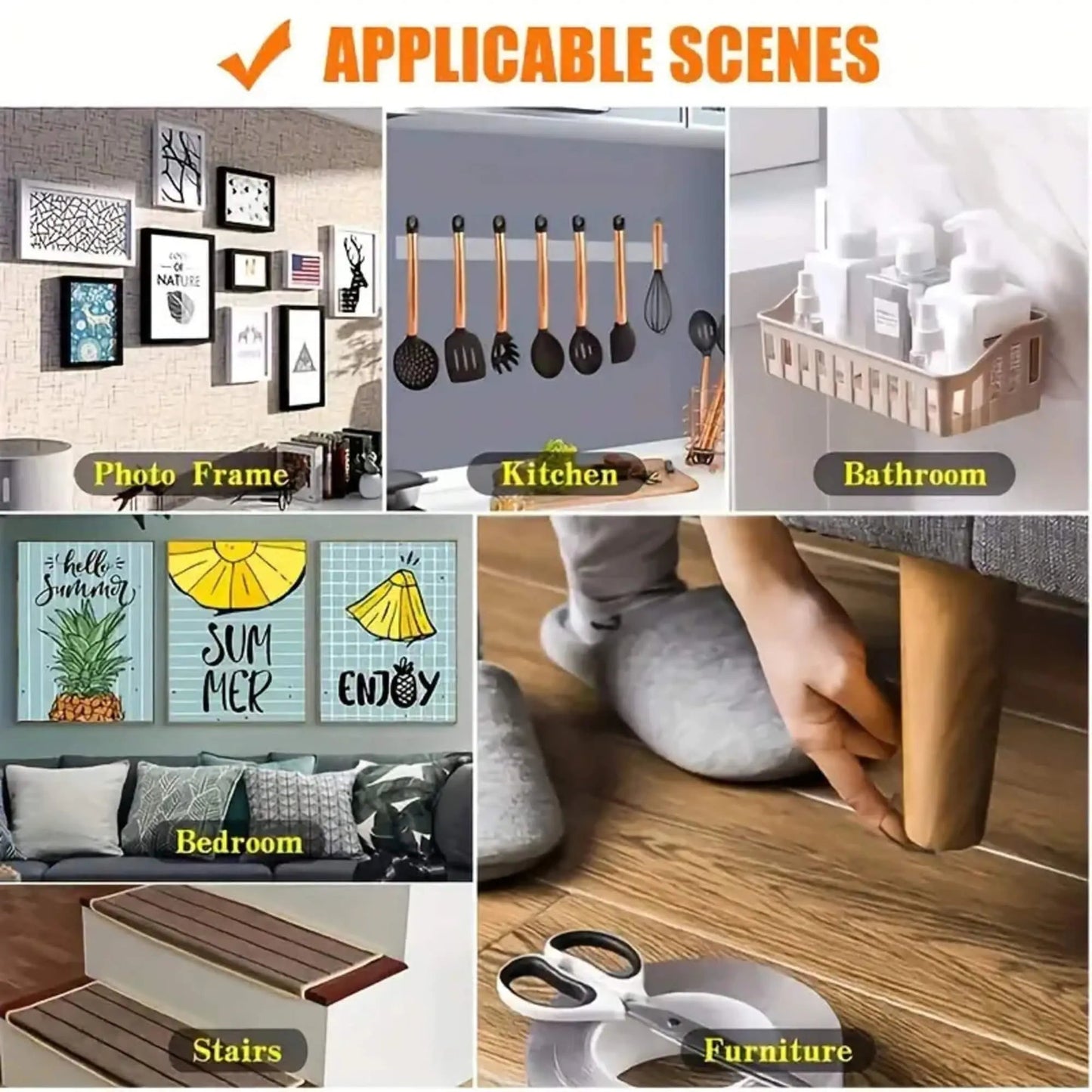 CZTICLE® 🔥Double Sided Tape Heavy Duty 3-Roll Pack (30FT) D01