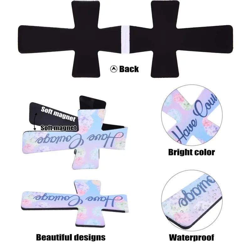 🔥LAST DAY 50% OFF -📖12 Pcs Magnetic Cross Bookmarks Gifts for Bible Study. ✝️ D01