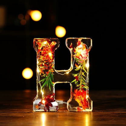 Handmade Floral Resin Night Light