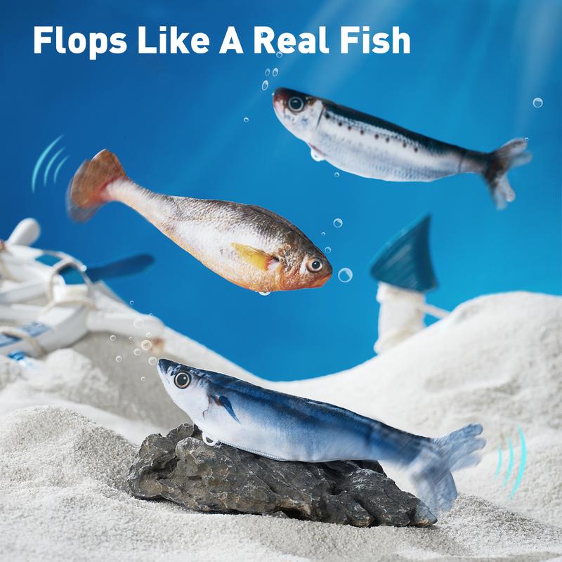 Cilifer®🔥 Petgravity Bitesized Realistic Flopping Fish Cat Toys D01
